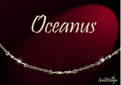 Oceánus - náramek zlacený